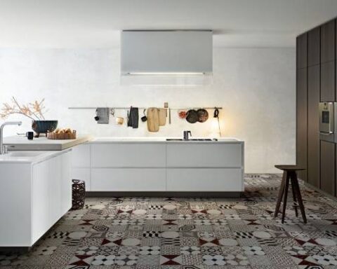 Установка перил на кухню-25 фото в помещении-Дизайн кухни