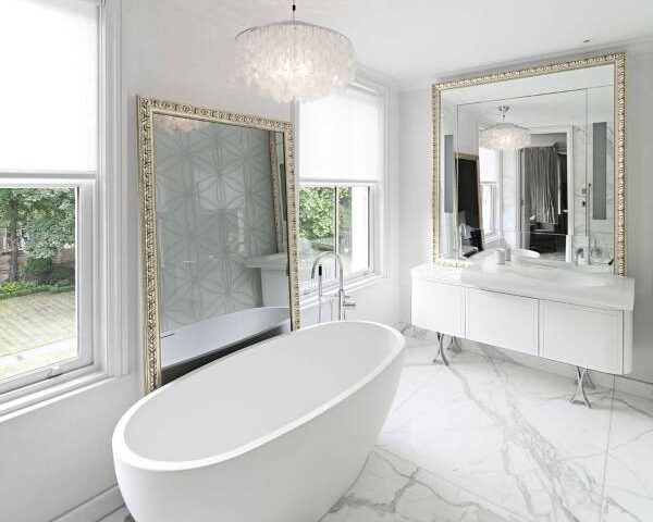 Мрамор в ванной: 25 лучших фото-Дизайн ванной комнаты