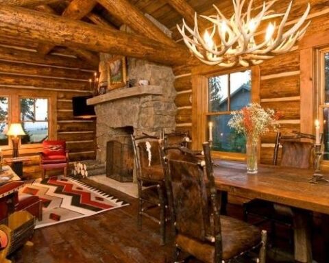 Внутри деревянного дома-30 красивых и стильных фото-Декор