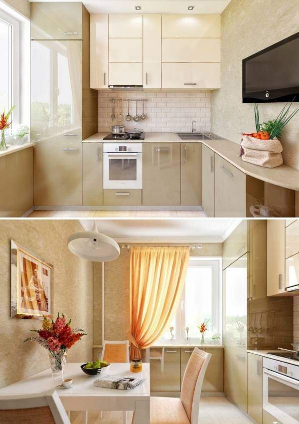 Дизайн небольших кухонь от 6 до 10 квадратных метров (фото интерьера)-Дизайн интерьера
