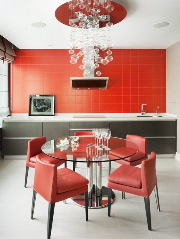 47 оригинальных дизайнерских фото красных кухонь-Дизайн интерьера