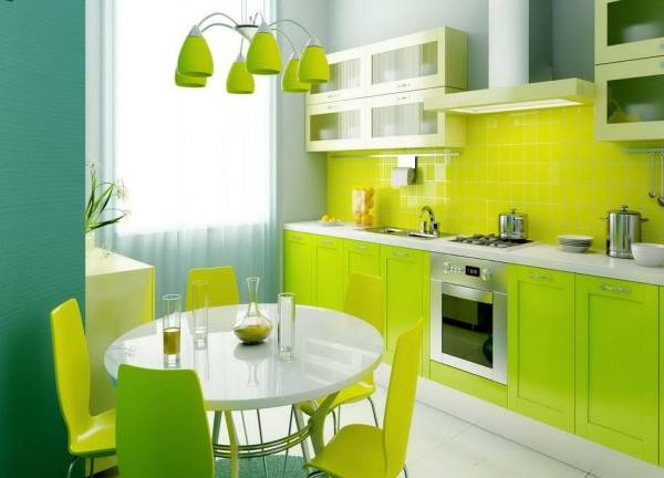 Внутренняя зеленая кухня-30 лучших дизайнерских фотографий-Дизайн кухни