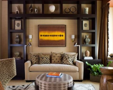 Стильная и удобная книжная полка для гостиной - 30 идей от Pinterest-Декор