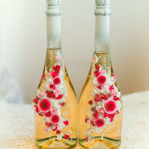 Как украсить бутылку шампанского (25 фото декора)-Декор